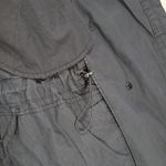 JNBY Womens Pea Coat Medium Black Double Breasted Drawstring Waist Longline Photo 5