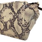 Dooney & Bourke Brown Leather Snake Skin printed Large Hobo Shoulder Bag Photo 8