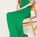 Marina Moscone Dress Womens Green Knit Sheath Maxi Large Photo 0