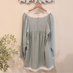 Sancia Audrey Babydoll Mini Dress in Celadon Ink Green Size Small NWT Photo 4