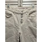 Indigo Rein Indigo - Rein Tan Curvy Crop Raw Hem Button Fly Denim Jeans Size 11 Mid Rise Photo 1