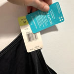 Vanity Fair NWT Vintage  Black Opaque Midi Slip Dress V-neck Size 36 Made in USA Photo 2