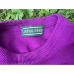 J. McLaughlin Purple Wool Sweater Crew Neck Long Sleeve Knit Top Photo 2