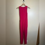 Ralph Lauren Lauren  Women's Pink Tie-Waist Jersey Jumpsuit Photo 4