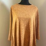 Riah Fashion Orange Hacci Sweater Knit Dress, Pockets, Size XL Photo 3