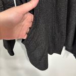 Joan Vass  Black Heathered Slouchy Open Front Cardigan Sweater W/ Pockets Size 1X Photo 3