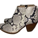 Alberto Zago Women’s Size 36.5 6 Black White Python Snakeskin Ankle Boots Photo 2