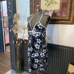 Y2K Sister Clothing Floral Hawaiian Halter Mini Dress 100% Cotton Photo 3