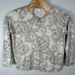 J.Jill Sweater Womens Size Medium Cream Paisley Coastal Casual Beachy Pullover Photo 0