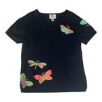 Christopher & Banks size small knit butterfly short sleeve Sweater vintage Photo 0