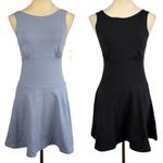 Aerie New Bundle Low Back Mini Dress Small Light Blue Black Athletic Athleisure Photo 2