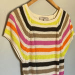 Loft Knitted Short Sleeve Striped Women's Top Size Small Photo 4