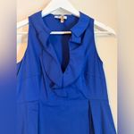 Moschino Cheap and Chic Royal Blue Pima Cotton Dress IT 38 US 4 Ruffle Neckline Photo 1