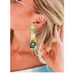Lea & Viola Salt The Rim Beaded Beer Bottle Earrings Fiesta Party Fun Statement Dangle New Photo 6
