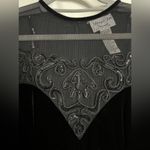 Vintage Black Velvet Beaded Evening Dress 12 Photo 5