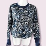 Joie  Cropped Sweatshirt with Thumbholes Floral Multicolor Size XL NWT Photo 3