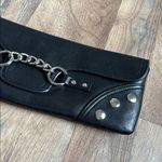 Necessary Objects  Black Leather Folder Clutch Bag Magnetic Closure Black Silver Photo 3