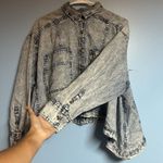 We The Free Free People Back To You Denim Top Size XS relaxed Retro Oversized Photo 3