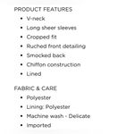 SO  Ruched Front Floral Print Crop Top Photo 10