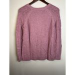 Sonoma  Sweater Women’s Large Pink Mauve Long Sleeve Pullover Solid Cotton Blend Photo 6