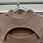 House of Harlow Midi Mockneck Sweater Dress Long Sleeve Light Brown Medium Photo 1