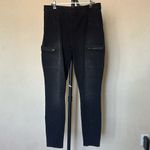 Spanx  Gray Wash Cargo‎ Back Pocket Zipper Leggings Womens Size XL Pants Photo 1