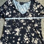 Fortune + Ivy Black White V-Neck Floral Fit N Flare Long Sleeve Mini Dress XL Photo 5