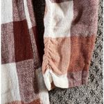 Soft Surroundings  Plaid Linen Blend Button Shirt‎ Top Size Small Zip Back Fall Photo 1