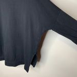 Forever 21 Distressed Black Sweatshirt Holes Scoop Neck Sz Medium Photo 5