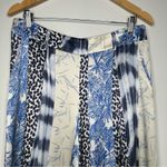 Banana Republic  Blue Print 100% Silk Belay Ultra Wide Leg Pants Size 8 Photo 5