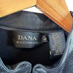 Dana Buchman Women’s Black Merino Wool & Leather Trim Sweater Jacket Size Large Photo 6