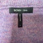 BCBG Paris Lavender Frost Knee Length Sweater Skirt with Ruffle Hem Size Large Purple Photo 3