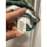 Boutique Womens Knit TOP 3/4 Sleeve GREEN Brown LEOPARD Size Medium Cross Frint Photo 2