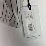 We Wore What NWT  Cami Bra Top Pinstripe Off White Black Size XL NEW Photo 4