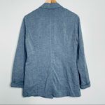 Drew  Anthropologie NWT Linen Blend Chambray Blue One Button Blazer Size S Photo 5