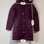 Joules Women’s Caldecott Long Padded Faux Fur Hooded Jacket Burgundy NWT Photo 7