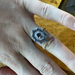 Color Changing Garnet Sterling Silver Cocktail Ring Size 7 Brown Photo 4