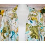 Sunset Cove Ladies L Lightweight Button Front Jacket Tropical Floral Vacation Green Size L Photo 5