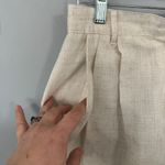 Sag Harbor Vintage  Linen Blend Off-White Pleated Front Shorts Approx Size 6 / 28 In Waist Photo 3