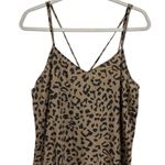 Aerie Women M Modal Leopard Print V-Neck Strappy Casual Beachy Midi Slip Dress Photo 1