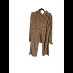 DKNY  Cheetah Print Fleece 2PC Pajama Pant Set Long Sleeves LRG p16 Photo 1