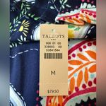 Talbots  Pleat-Neck Ruffle Collar Dress Sleeveless Paisley Floral NWT Medium Photo 1