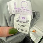 Paige Hayley Formal Dress Fit N Flare Gray Sleeveless Halter Neckline Size 10 Photo 6