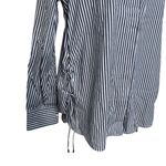 Derek Lam  10‎ Crosby button down striped side lace shirt size 8 career office Photo 8