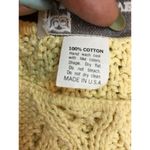 Knit Maven Womens Yellow Short Sleeve Ivory Knit Sweater Top Size M Size M Photo 3