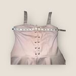 Aeropostale Women's Pink Lace Up Corset Peplum Tank Top Size M Photo 3