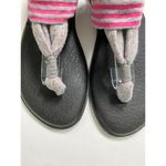Sanuk Yoga Sling Back Sandals Womens Sz 9 Slip On Comfy Pink Polka Dot Stripes Photo 4