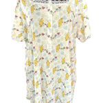 Disney Vintage Winnie The Pooh Nightgown Dress PJs Lace Trim Piglet Women's Size Large Photo 0