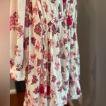 Free People  Carmella Mini Floral Boho Cotton Dress Pink Florals Photo 6