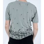 Sag Harbor Vintage  Petite Floral Gray Knit Short Sleeve Sweater Size Medium Photo 1